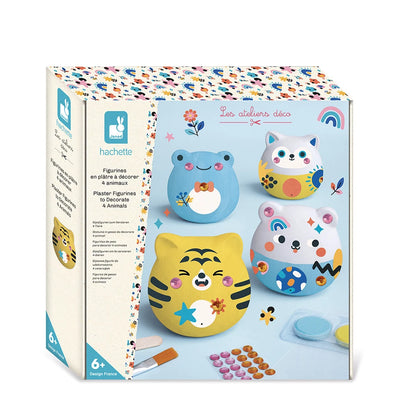 KIT CREATIVO 4 ANIMALI IN GESSO DA DECORARE JANOD